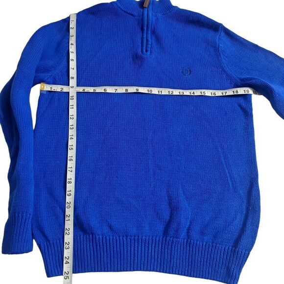 Ralph Lauren Chaps Mens Blue Vintage 1/4 Zip Cotton Sweater Size S Pullover - Picture 7 of 10